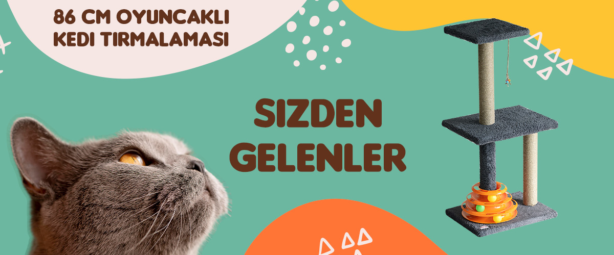 86 cm Oyuncaklı 2 Katlı Kedi Tırmalaması Müşteri Paylaşımları